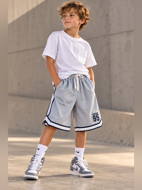 OshKosh B'gosh Other - OshKosh B’gosh Boys Gray Mesh Basketball Shorts Size 8